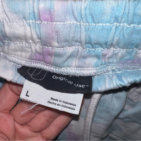 Purple/Blue Tie Dye Mens Shorts - Picture 3 of 6